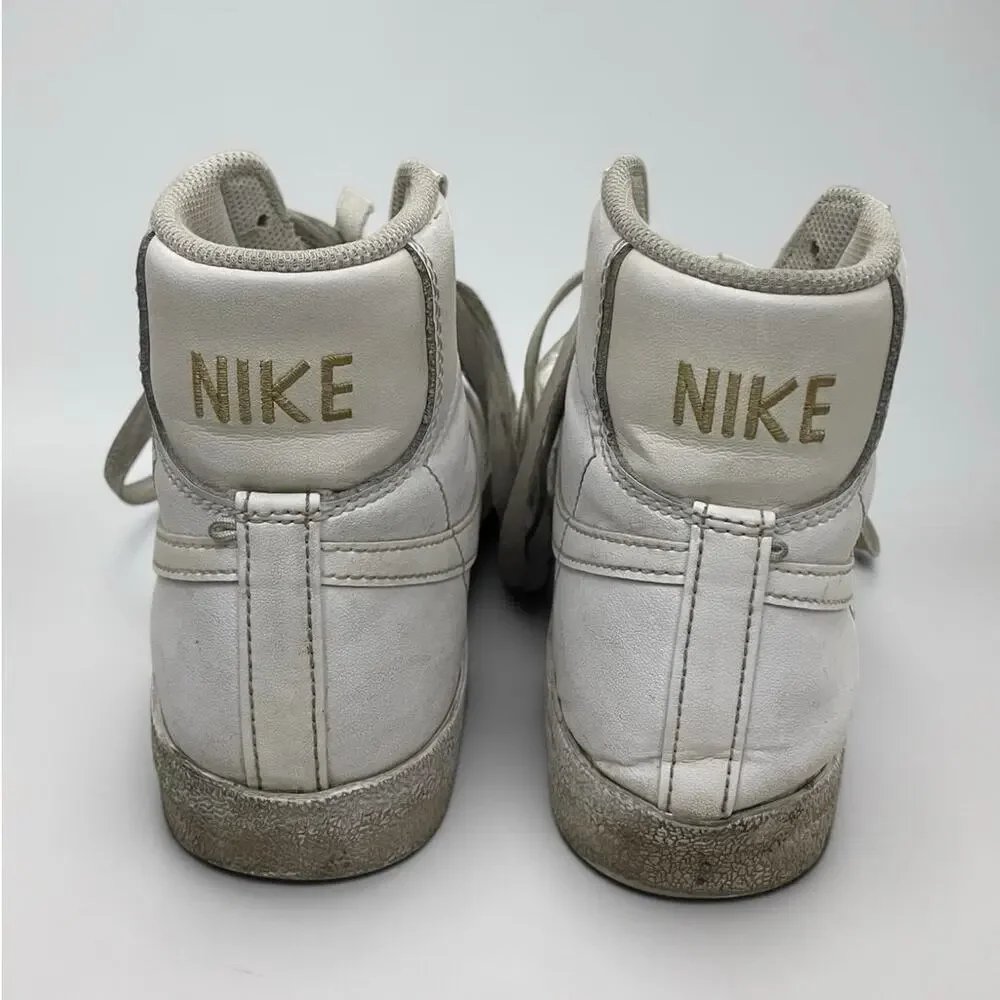 Nike White Blazer Mid '77 Distressed Sneakers